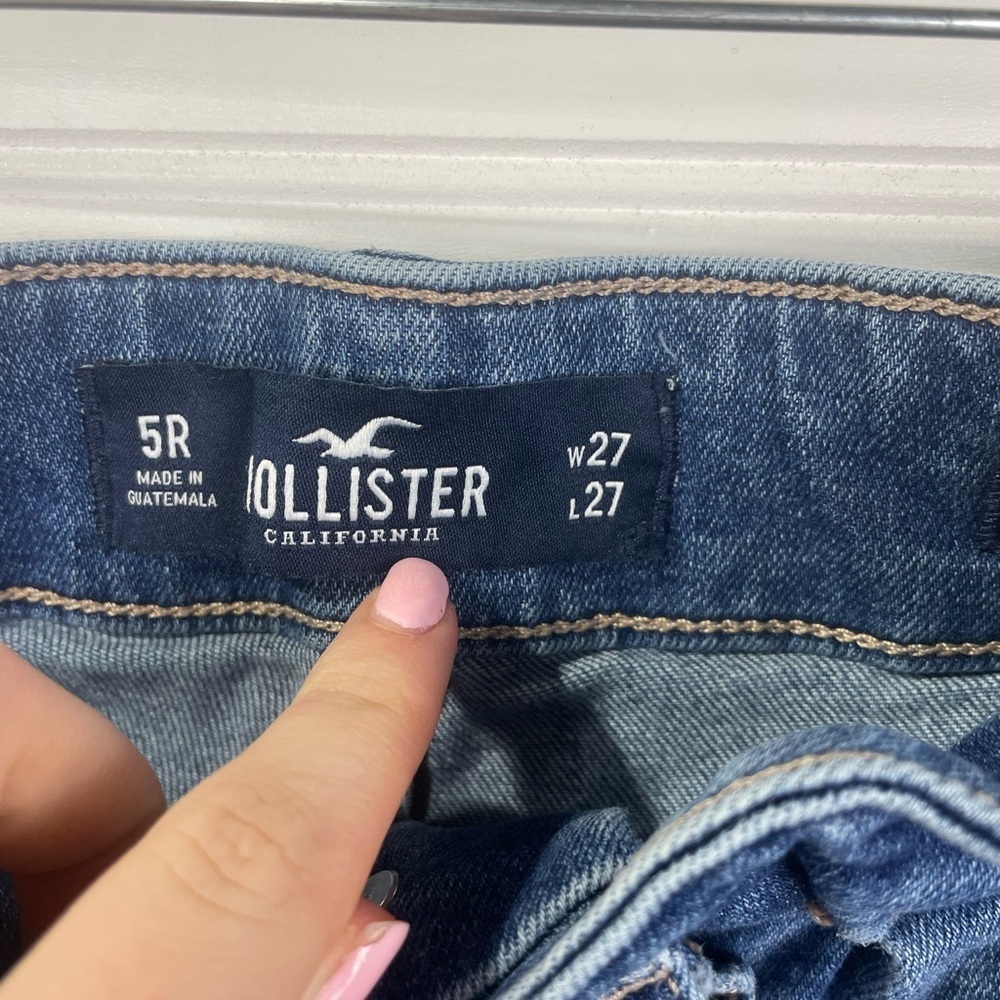 Hollister Ultra High-Rise Mom Jean Vintage Stretch Blue Denim Jeans 5R Women’s - Picture 8 of 11